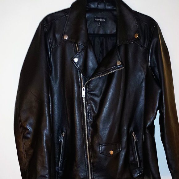 New Look Jackets & Coats Faux Leather Biker Jacket Poshmark